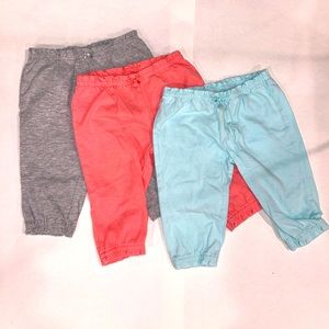Carter’s 3 pack Girls pants size 3m